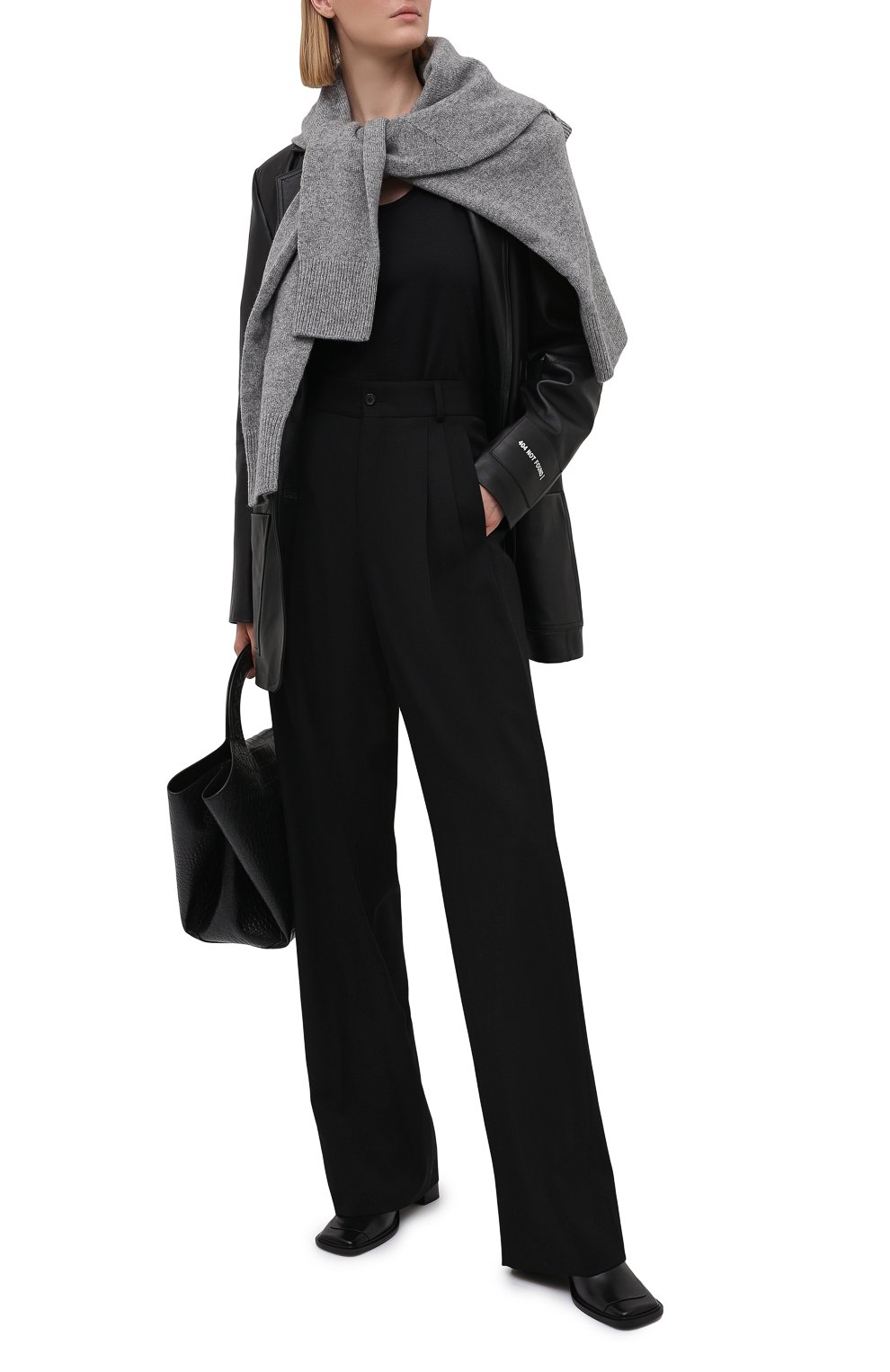 Хлопковый топ JIL SANDER черного цвета по цене 20500 руб., арт. JPPS705505-WS257108, фото 2 Хлопковый топ JIL SANDER, арт. JPPS705505-WS257108, фото 2