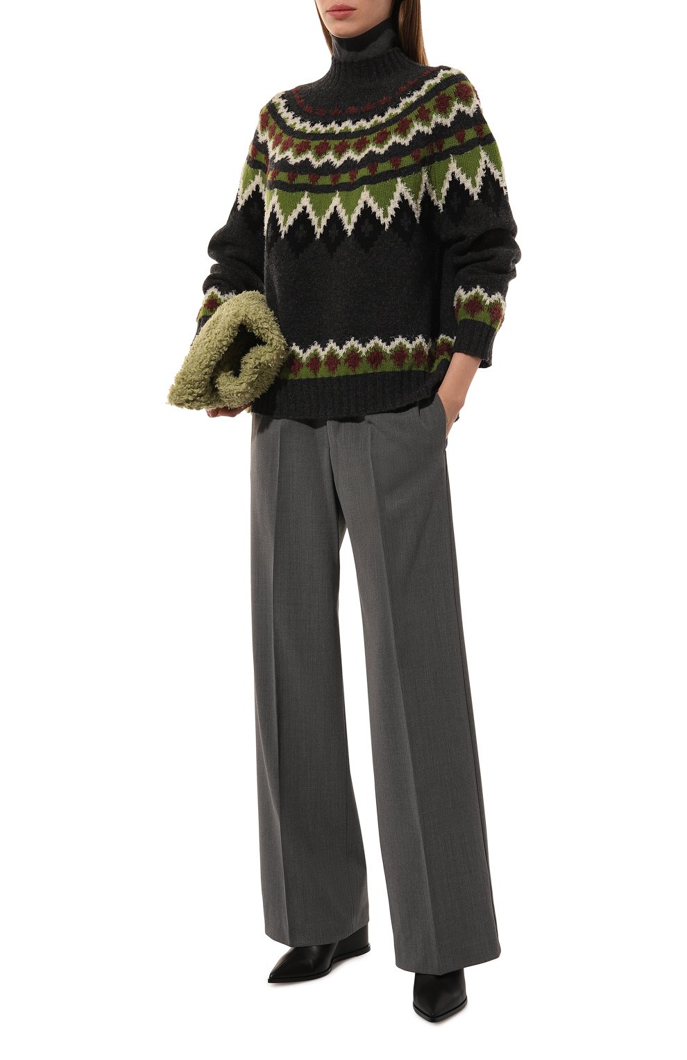 Водолазка из шелка и шерсти WEEKEND MAX MARA серого цвета по цене 25600 руб., арт. KIKU, фото 2 Водолазка из шелка и шерсти WEEKEND MAX MARA, арт. KIKU, фото 2