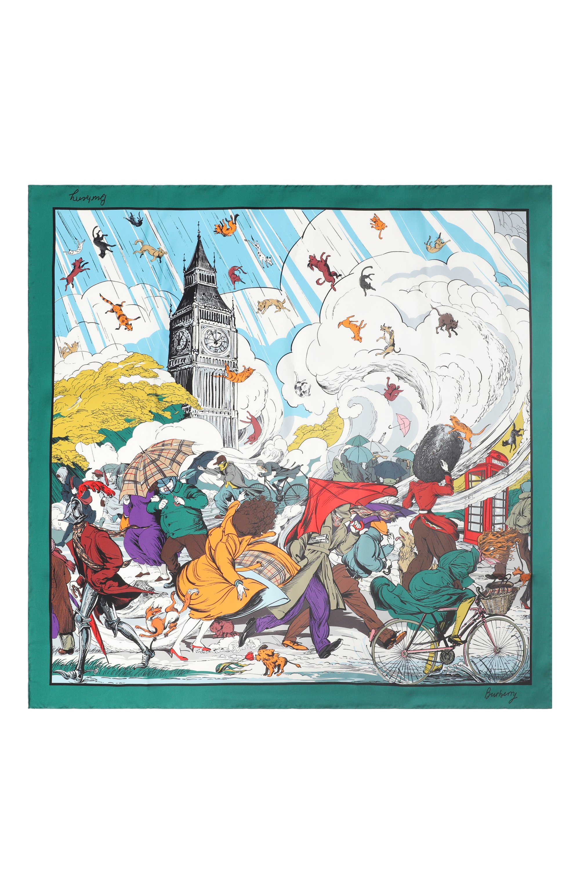 Шелковый платок BURBERRY, арт. 8120327, фото 4