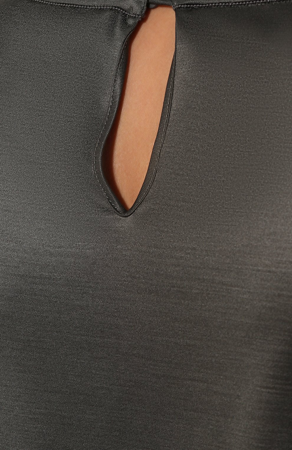 Шелковый топ BRUNELLO CUCINELLI хаки цвета по цене 95900 руб., арт. MB931BQ100, фото 5 Шелковый топ BRUNELLO CUCINELLI, арт. MB931BQ100, фото 5