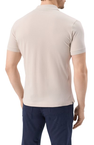 Хлопковое поло CORNELIANI кремового цвета по цене 31500 руб., арт. 25G570-2525045, фото 4 Хлопковое поло CORNELIANI, арт. 25G570-2525045, фото 4