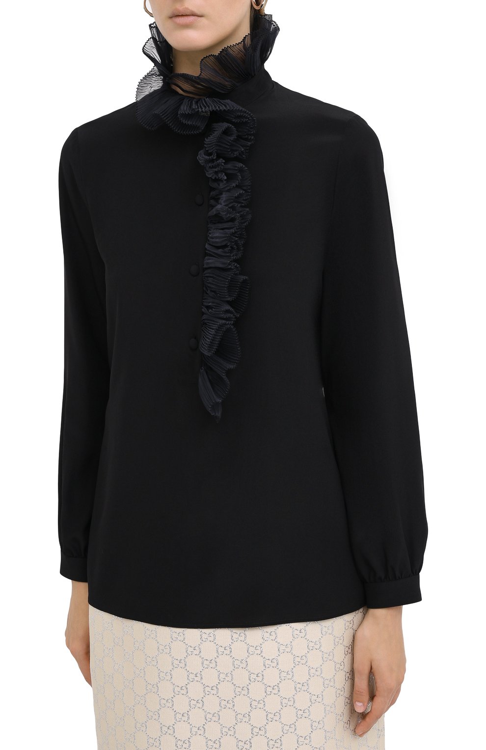 Шелковая блузка GUCCI, арт. 619465/ZAEVM, фото 3