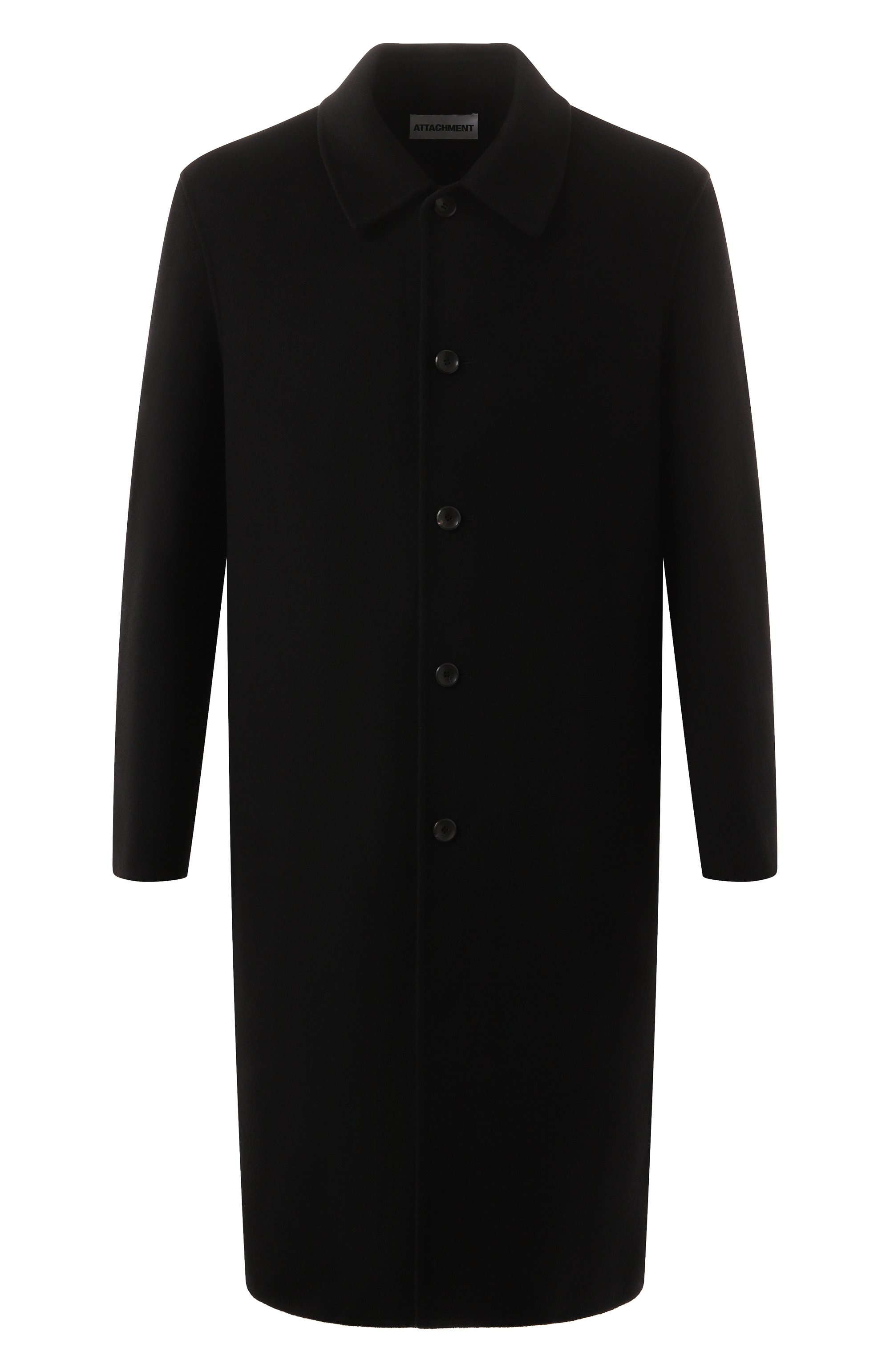 Пальто из шерсти и шелка ATTACHMENT черного цвета по цене 163000 руб., арт. AC42-002, фото 1 Пальто из шерсти и шелка ATTACHMENT, арт. AC42-002, фото 1