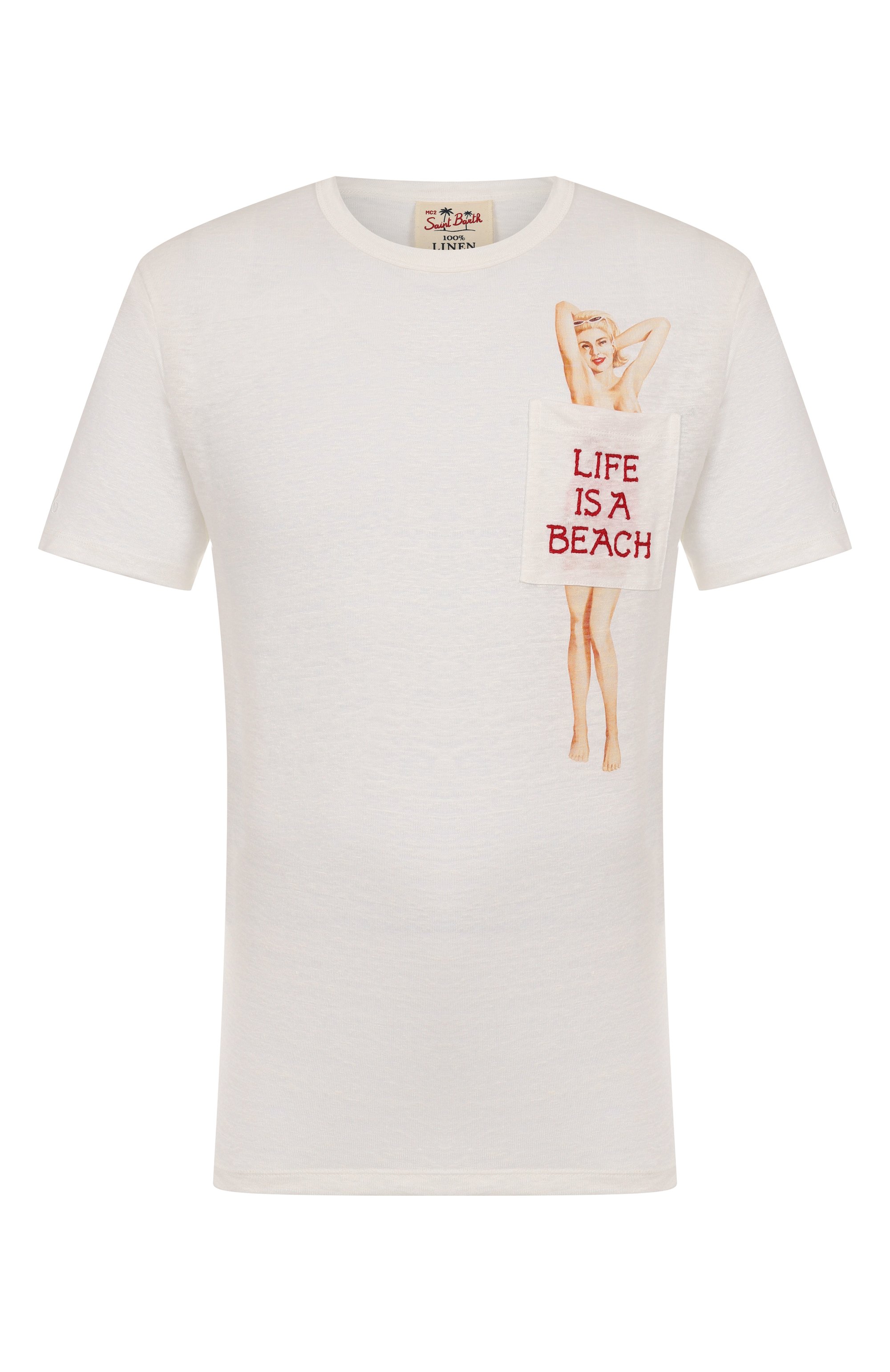 Льняная футболка MC2 SAINT BARTH, арт. STBM ECSTASEA/03021H, фото 1