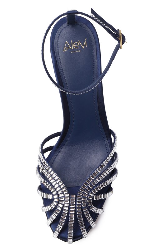 Атласные босоножки Penelope 80 Alevi Milano L23SC019.0.0222M26/KIM SATIN Синий  L23SC019.0.0222M26/KIM SATIN Фото 6