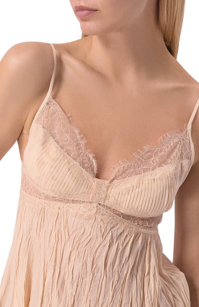 Топ из вискозы BLUMARINE бежевого цвета по цене 99500 руб., арт. 2C452A, фото 5 Топ из вискозы BLUMARINE, арт. 2C452A, фото 5