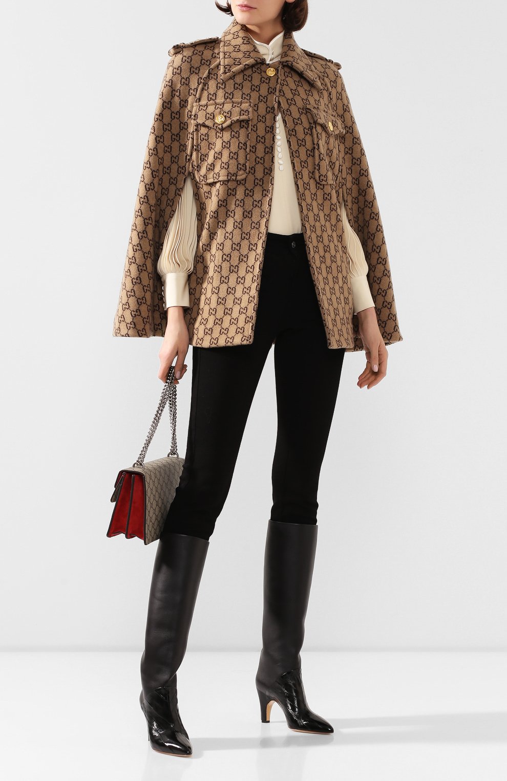 Шерстяное пончо GUCCI, арт. 610488/XKA5U, фото 2