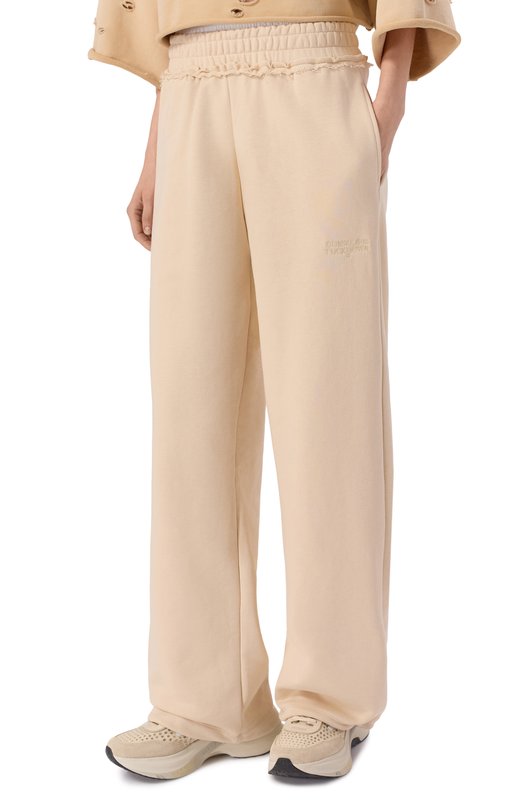 Хлопковые брюки Comme des Fuckdown CFABW01591 Бежевый  CFABW01591 Фото 3