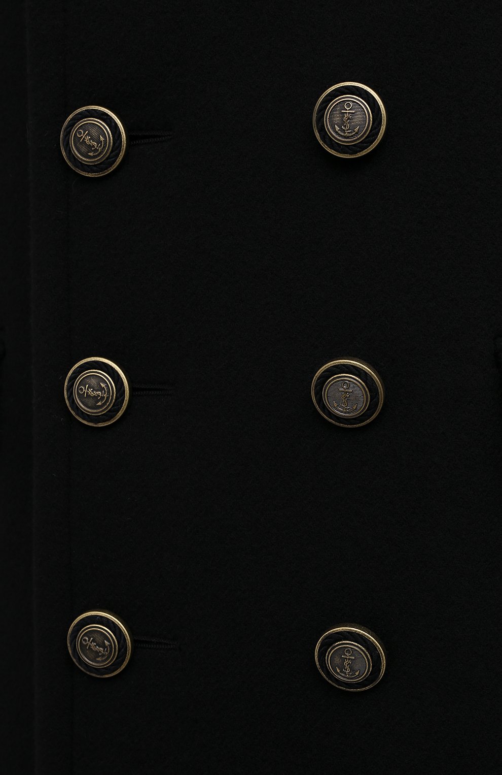 Шерстяное пальто SAINT LAURENT черного цвета по цене 299500 руб., арт. 631604/Y160W, фото 5 Шерстяное пальто SAINT LAURENT, арт. 631604/Y160W, фото 5