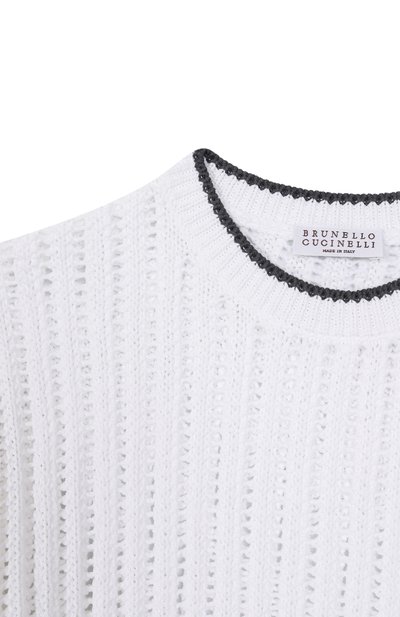 Хлопковый свитер BRUNELLO CUCINELLI, арт. BSBM52500C, фото 3
