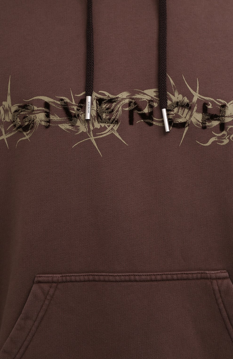 Хлопковое худи GIVENCHY коричневого цвета по цене 135500 руб., арт. BMJ0D53Y69, фото 5 Хлопковое худи GIVENCHY, арт. BMJ0D53Y69, фото 5
