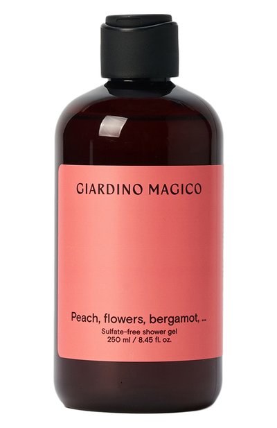 Женского бессульфатный гель для душа peach, flowers, bergamot,… (250ml) GIARDINO MAGICO, арт. 4640200326058