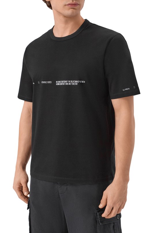 Хлопковая футболка C.P. Company 20CLTS058A/006370W Чёрный  20CLTS058A/006370W Фото 3