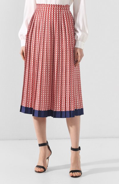 Шелковая юбка VALENTINO, арт. RB3RA4B94EK, фото 3