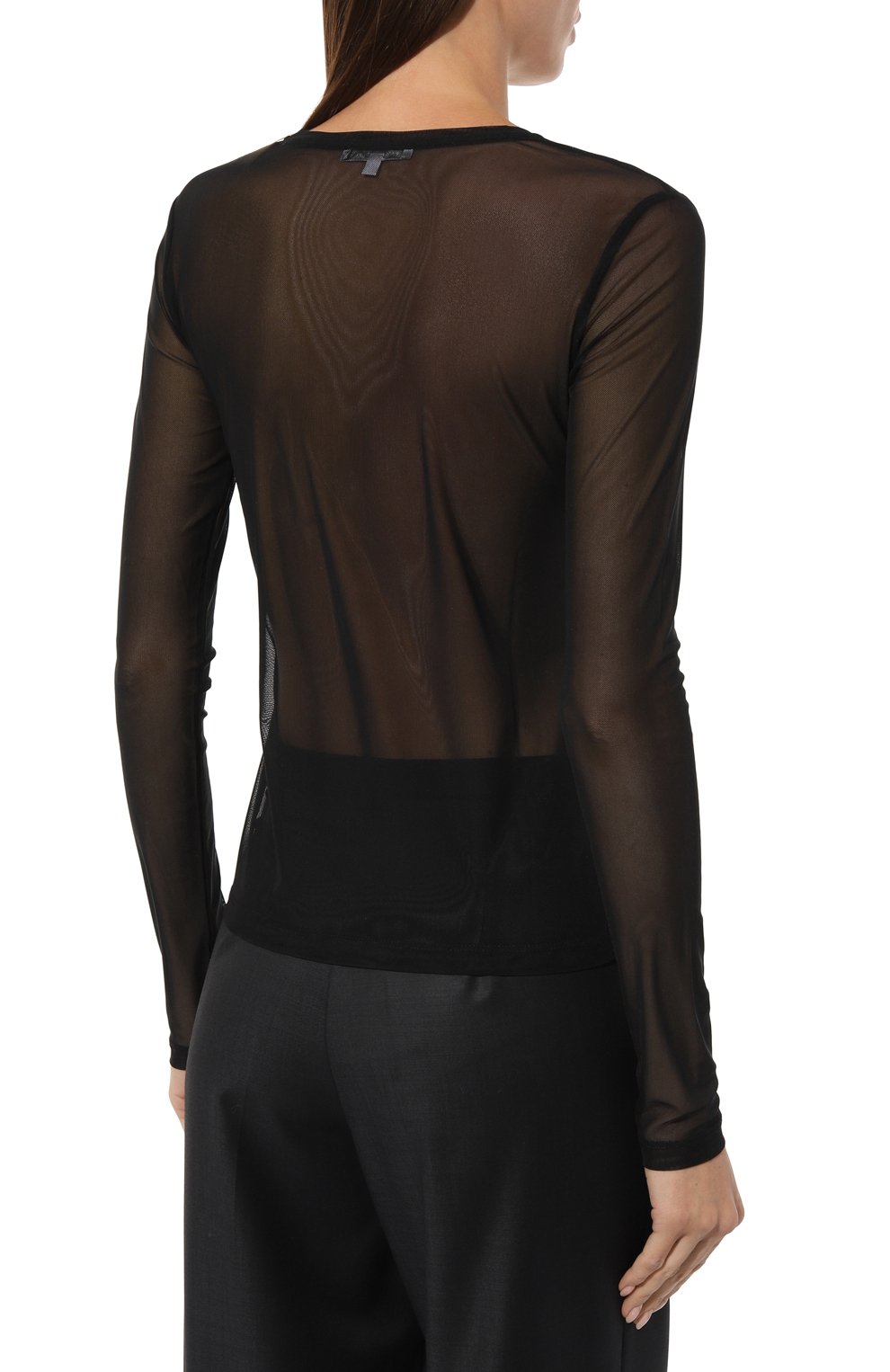 Топ с отделкой пайетками PATRIZIA PEPE черного цвета по цене 13800 руб., арт. 8M1519_J134, фото 4 Топ с отделкой пайетками PATRIZIA PEPE, арт. 8M1519_J134, фото 4