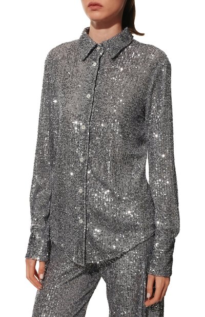 Рубашка с отделкой пайетками TOM FORD, арт. CA3204-FAE381, фото 3