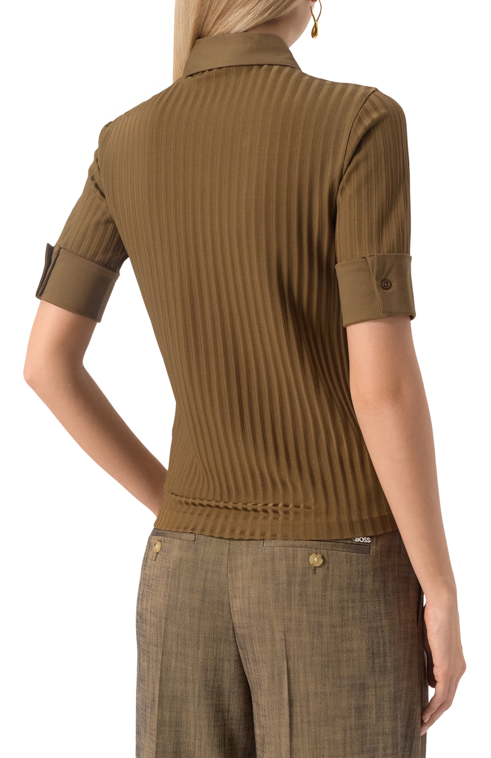 Поло из вискозы BOSS, арт. 50532051, фото 4