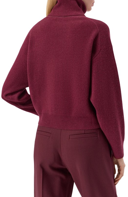 Свитер из шерсти и кашемира Brunello Cucinelli M16129313 Бордовый  M16129313 Фото 4