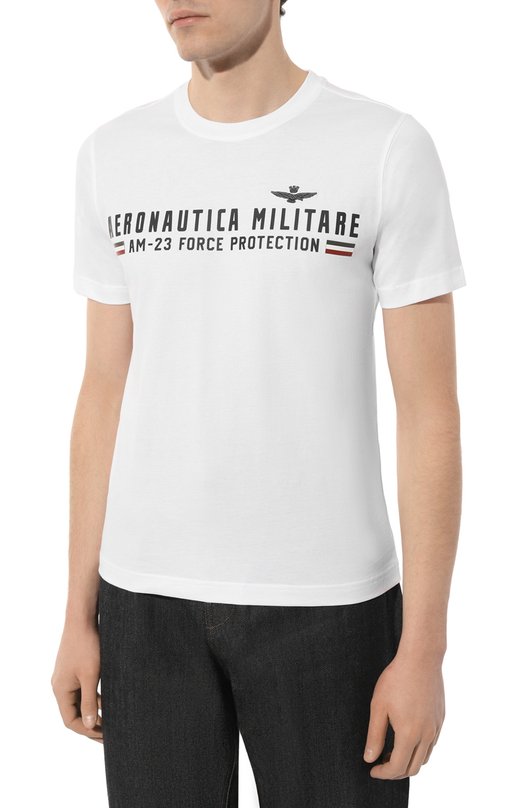 Хлопковая футболка Aeronautica Militare 241/TS1942J538 Белый  241/TS1942J538 Фото 3