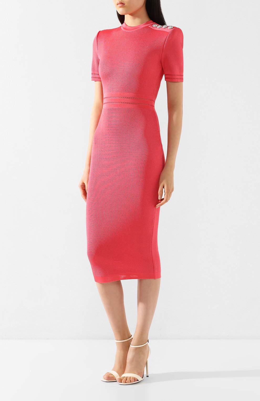 Платье из вискозы BALMAIN, арт. TF06581/K107, фото 3