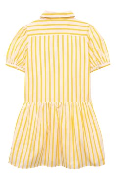 Детское хлопковое платье POLO RALPH LAUREN желтого цвета, арт. 311862421 | Фото 2 (Рукава: Короткие; Материал внешний: Хлопок; Девочки Кросс-КТ: Платье-одежда; Случай: Повседневный; Драгоценные камни: Проставлено; Материал сплава: Проставлено; Ростовка одежда: 2 года | 92 см, 3 года | 98 см, 4 года | 104 см)