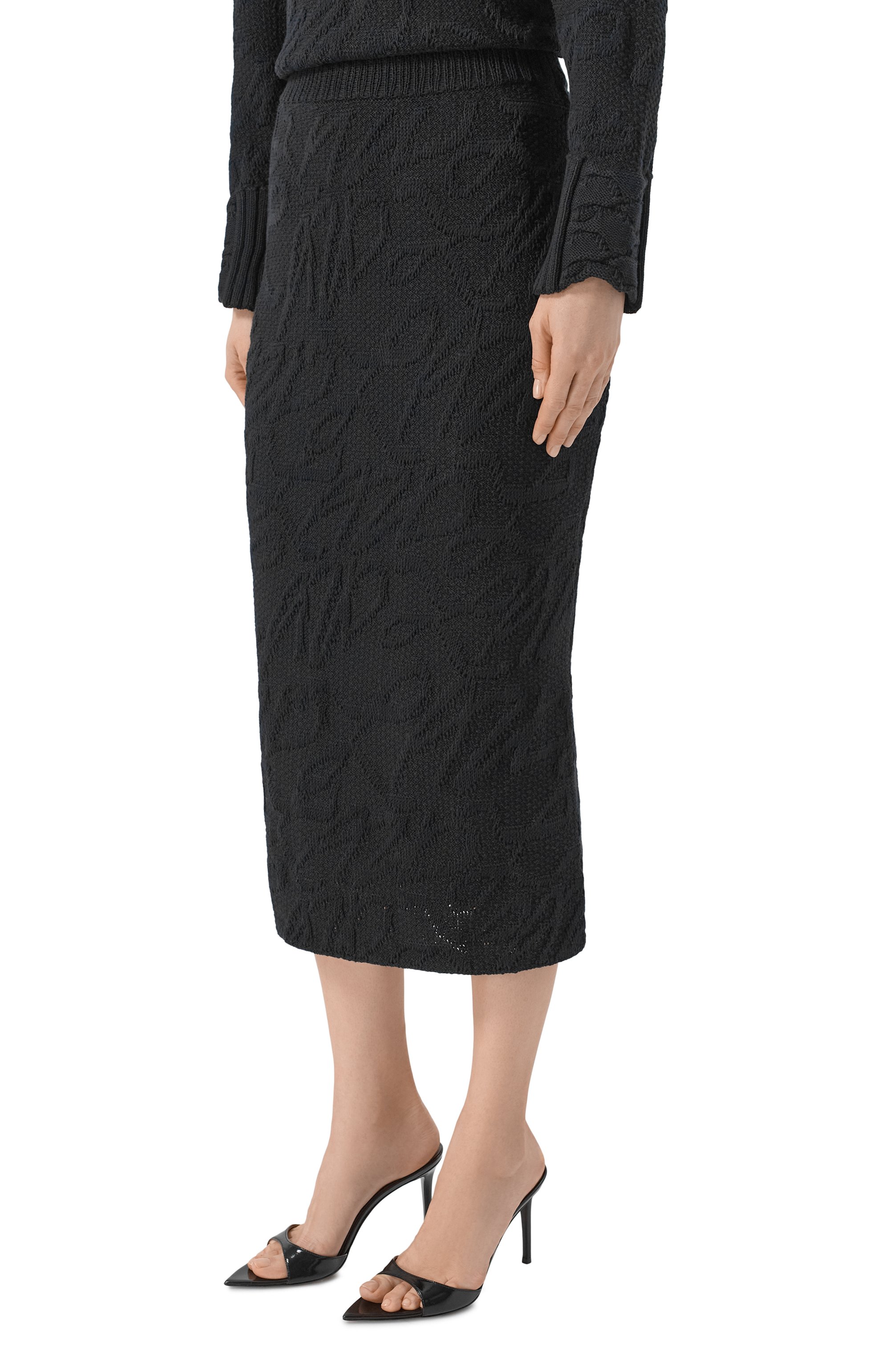 Юбка из хлопка и вискозы AND THE BRAND черного цвета по цене 45920 руб., арт. S26-SK052-0704-900, фото 3 Юбка из хлопка и вискозы AND THE BRAND, арт. S26-SK052-0704-900, фото 3