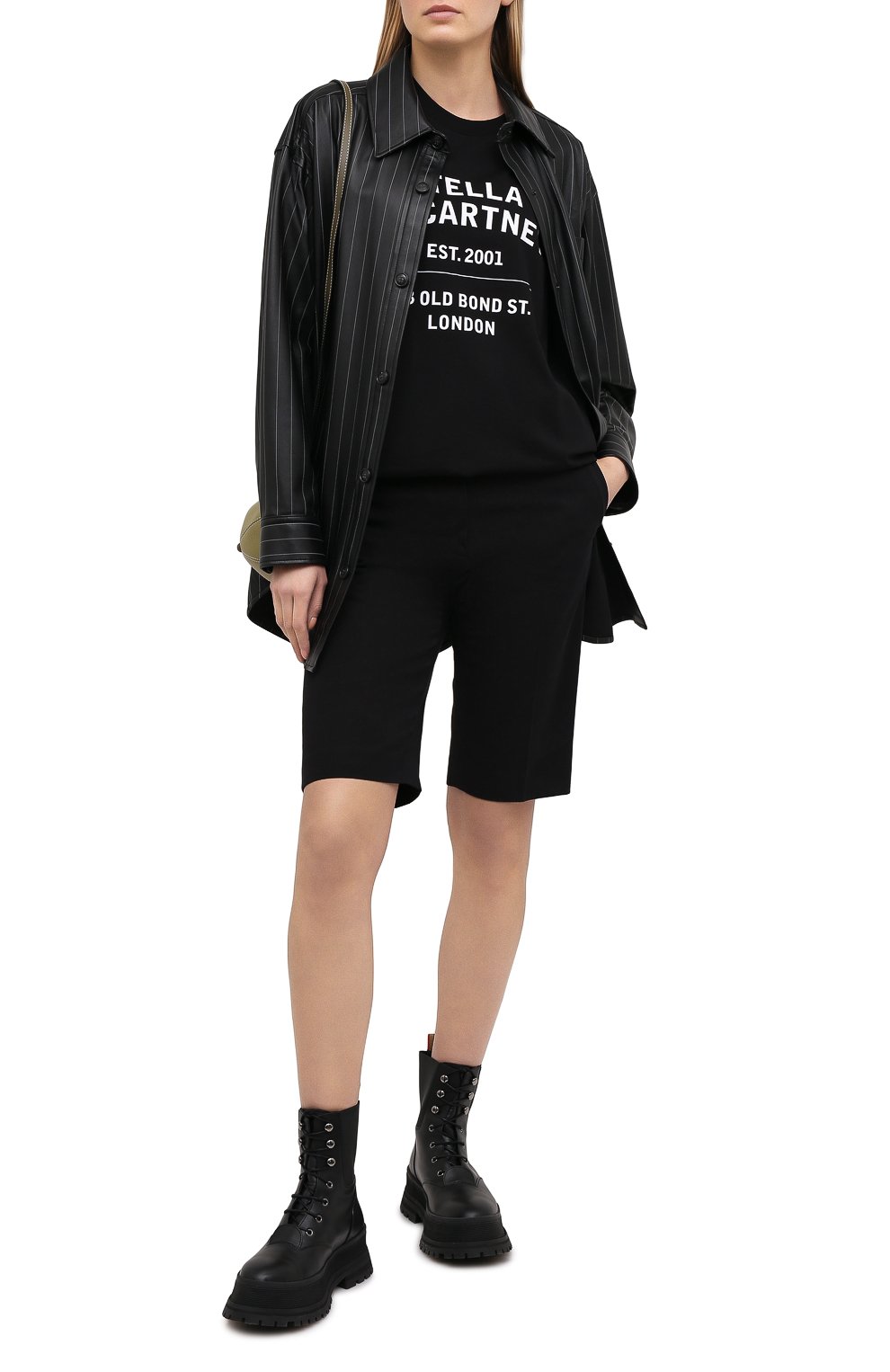 Хлопковая футболка STELLA MCCARTNEY черного цвета по цене 24450 руб., арт. 601849/SMP86, фото 2 Хлопковая футболка STELLA MCCARTNEY, арт. 601849/SMP86, фото 2