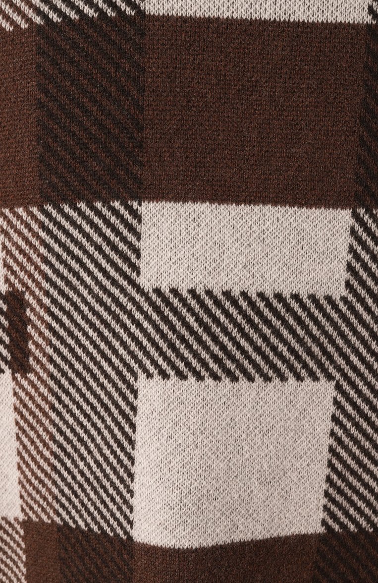 Мужской кашемировый джемпер KITON коричневого цвета, арт. UMK043303_4XL-7XL | Фото 6 (Рукава: Длинные; Длина (для топов): Стандартные; Материал внешний: Кашемир, Шерсть; Вырез: Круглый; Стили: Кэжуэл; Принт: С принтом; Мужское Кросс-КТ: Джемперы; Автоматизация состава: Проставлено; Детали: Без декора; Автоматизация ТО: Проставлено)