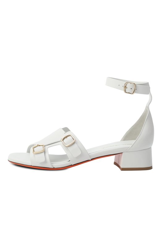 Кожаные босоножки Santoni WHVG71606HA2TLGA Белый  WHVG71606HA2TLGA Фото 4