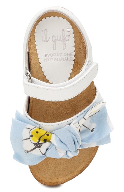 Кожаные босоножки IL GUFO голубого цвета по цене 19550 руб., арт. G535/VITELL0 NAPPAC0/23-26, фото 4 Кожаные босоножки IL GUFO, арт. G535/VITELL0 NAPPAC0/23-26, фото 4