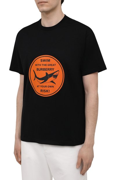 Хлопковая футболка BURBERRY, арт. 8040677, фото 3