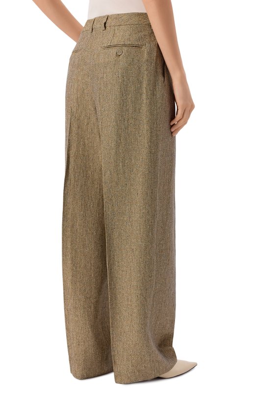 Льняные брюки Officine Generale S26WTLG450 Бежевый  S26WTLG450 Фото 4