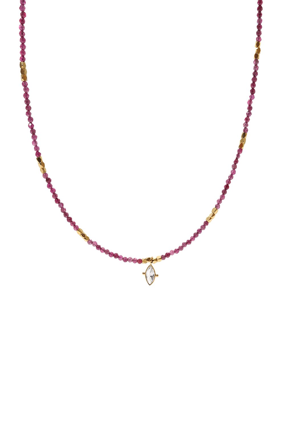 Колье HANKA_IN фиолетового цвета по цене 17450 руб., арт. GIGI-CH-RUB-CZ-1M, фото 3 Колье HANKA_IN, арт. GIGI-CH-RUB-CZ-1M, фото 3