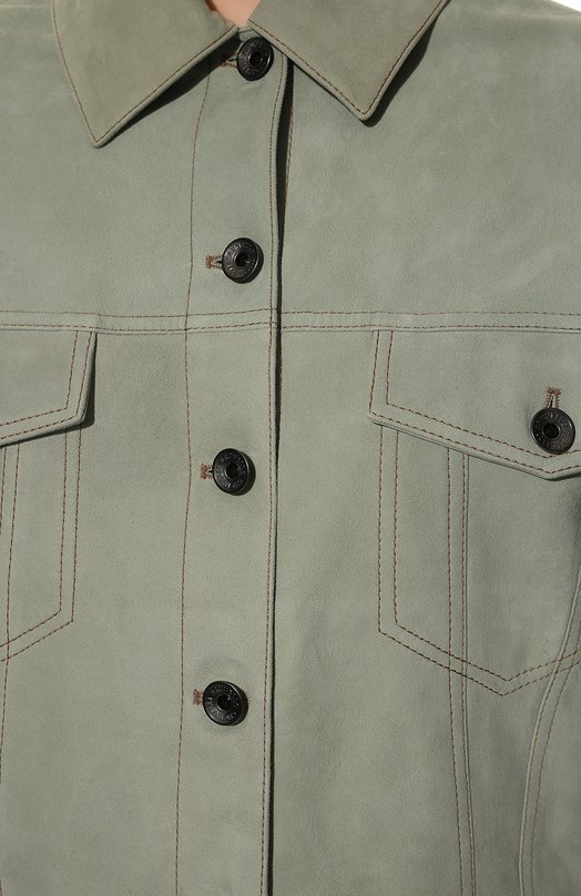 Замшевая куртка Brunello Cucinelli 221MPCAI2986 Зелёный  221MPCAI2986 Фото 5