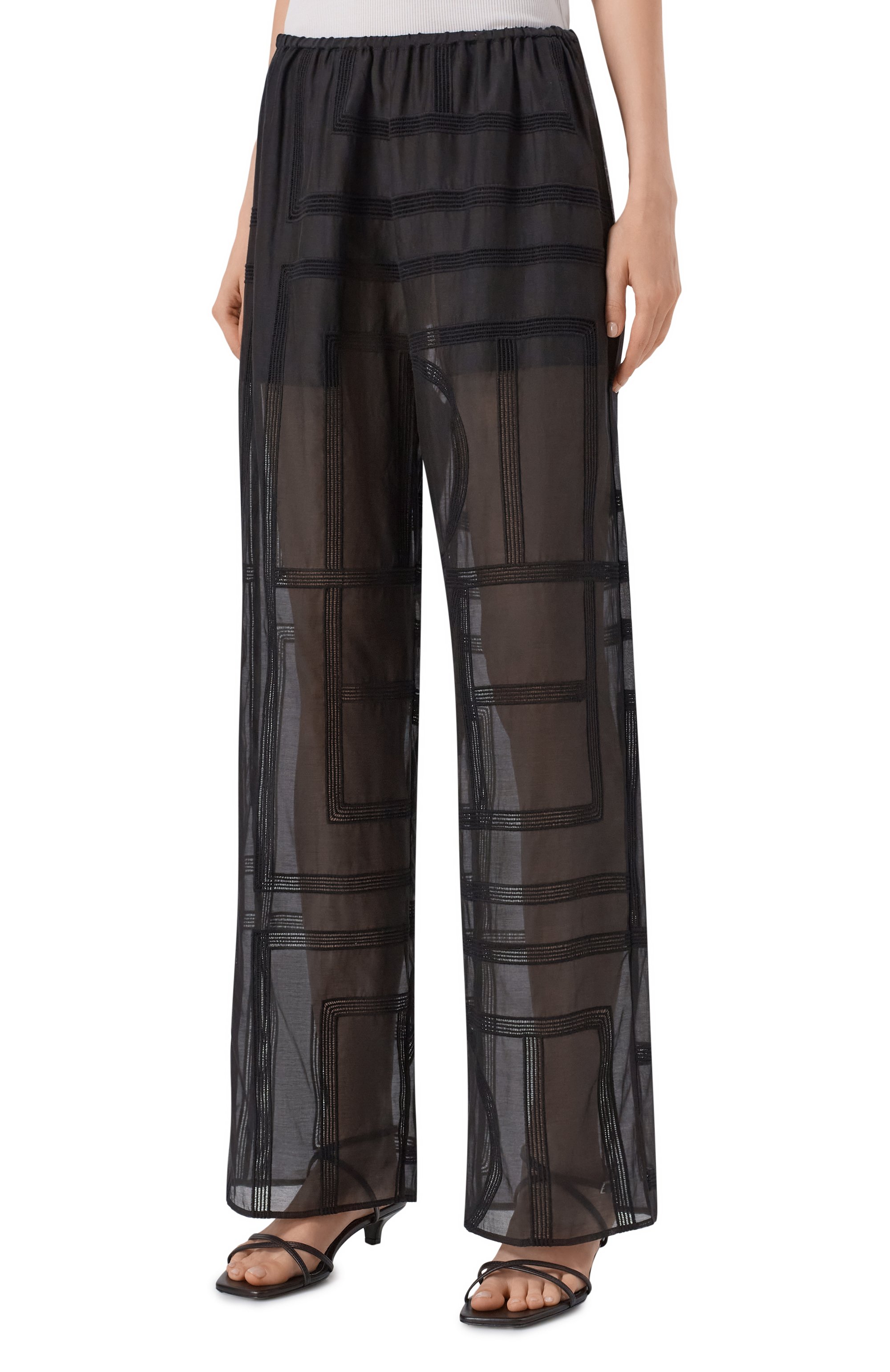 Брюки из хлопка и шелка TOTEME, арт. 253-WRB0316-FB0441, фото 3