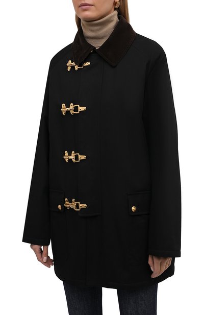 Хлопковая куртка CELINE черного цвета по цене 277500 руб., арт. 2W476365P, фото 3 Хлопковая куртка CELINE, арт. 2W476365P, фото 3