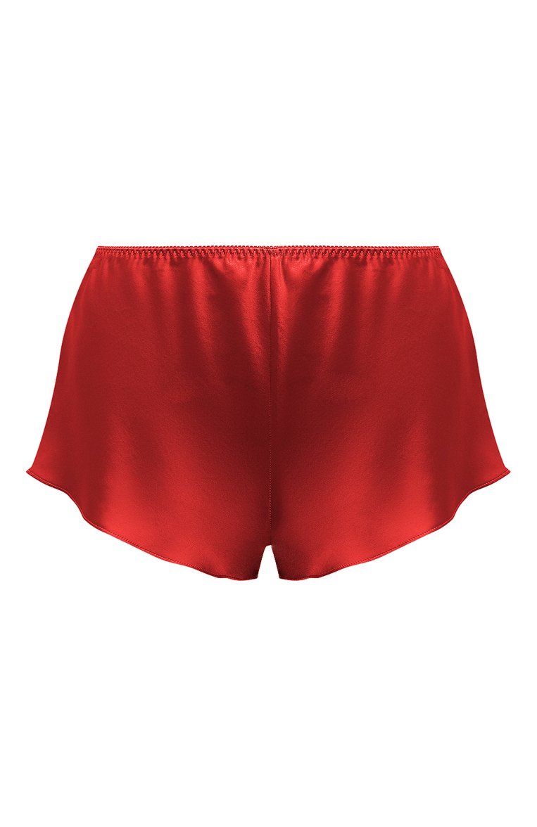 Женские шелковые шорты LUNA DI SETA красного цвета, арт. VLST08006 | Фото 1 (Материал внешний: Шелк; Материал сплава: Проставлено; Нос: Не проставлено)