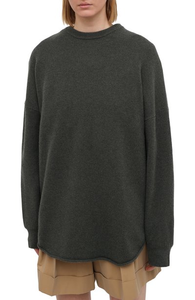 Кашемировый свитер EXTREME CASHMERE хаки цвета по цене 53450 руб., арт. 053/CREW H0P, фото 3 Кашемировый свитер EXTREME CASHMERE, арт. 053/CREW H0P, фото 3