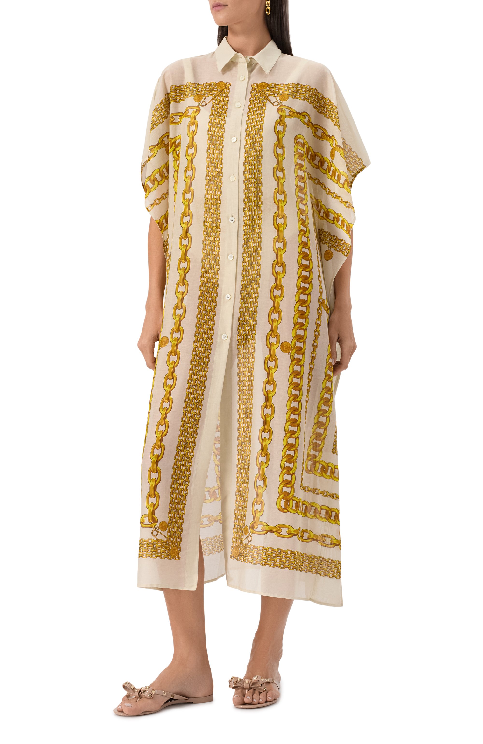 Туника из хлопка и шелка VERSACE, арт. 1010808/1A13689, фото 3