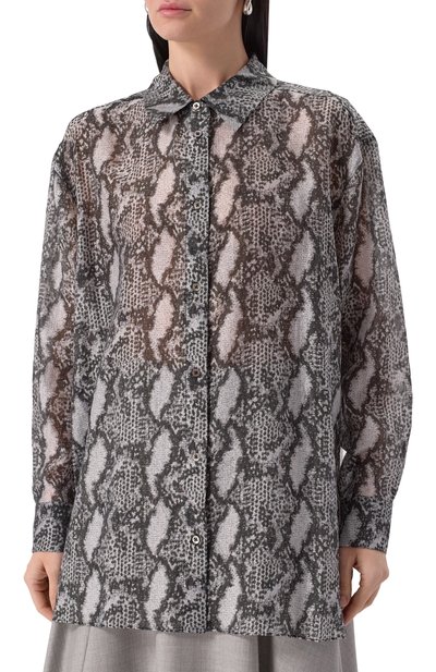 Блузка IRO серого цвета по цене 47500 руб., арт. WM18AL0UNE, фото 3 Блузка IRO, арт. WM18AL0UNE, фото 3