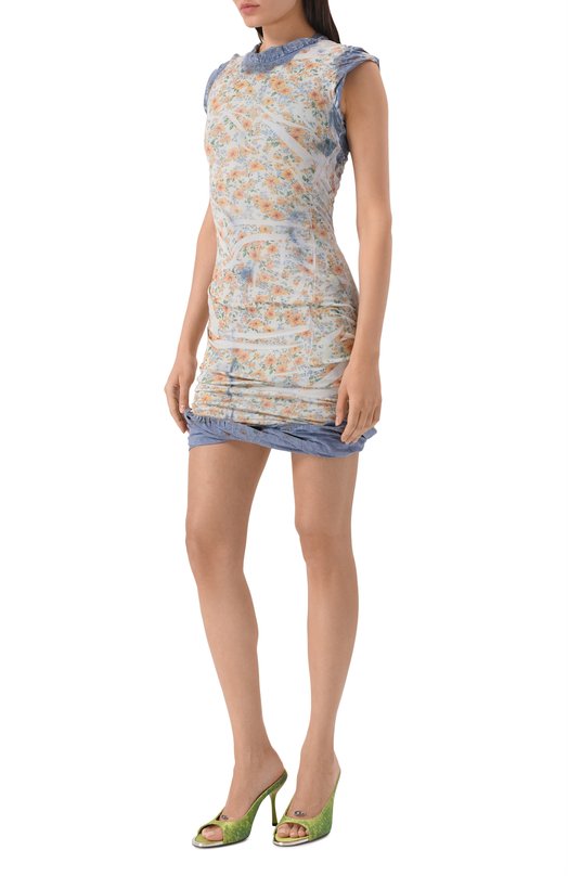 Хлопковое платье Diesel A22937/0IFBA Голубой  A22937/0IFBA Фото 2