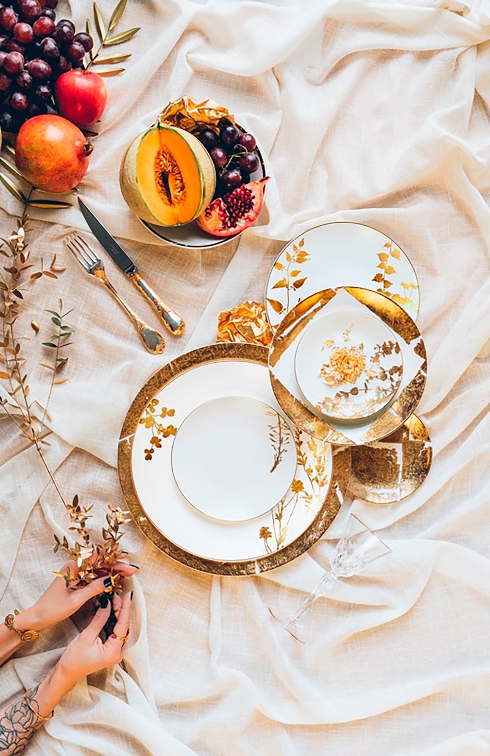 Набор из 4-х обеденных тарелок vegetal or BERNARDAUD, арт. 0731/23577, фото 6