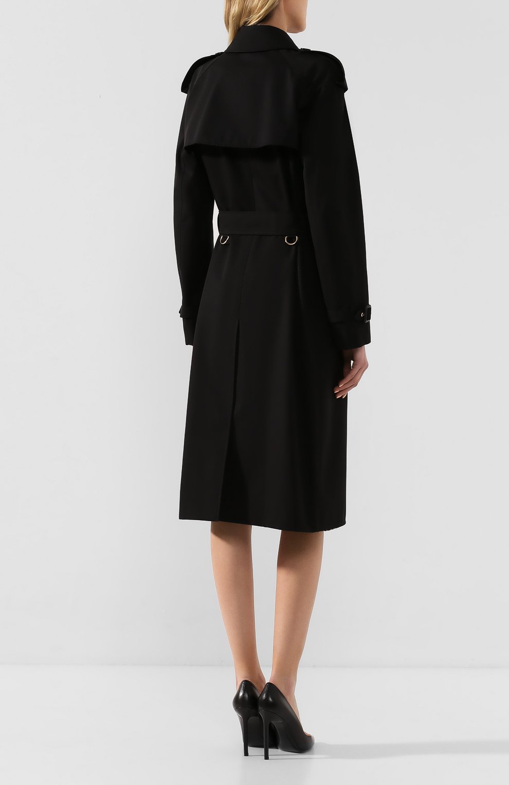 Хлопковый тренч BURBERRY черного цвета по цене 325500 руб., арт. 8024437, фото 4 Хлопковый тренч BURBERRY, арт. 8024437, фото 4
