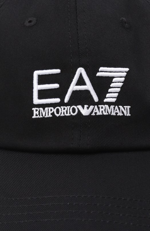 Хлопковая бейсболка EA7 7X000592/AF15502 Чёрный  7X000592/AF15502 Фото 3