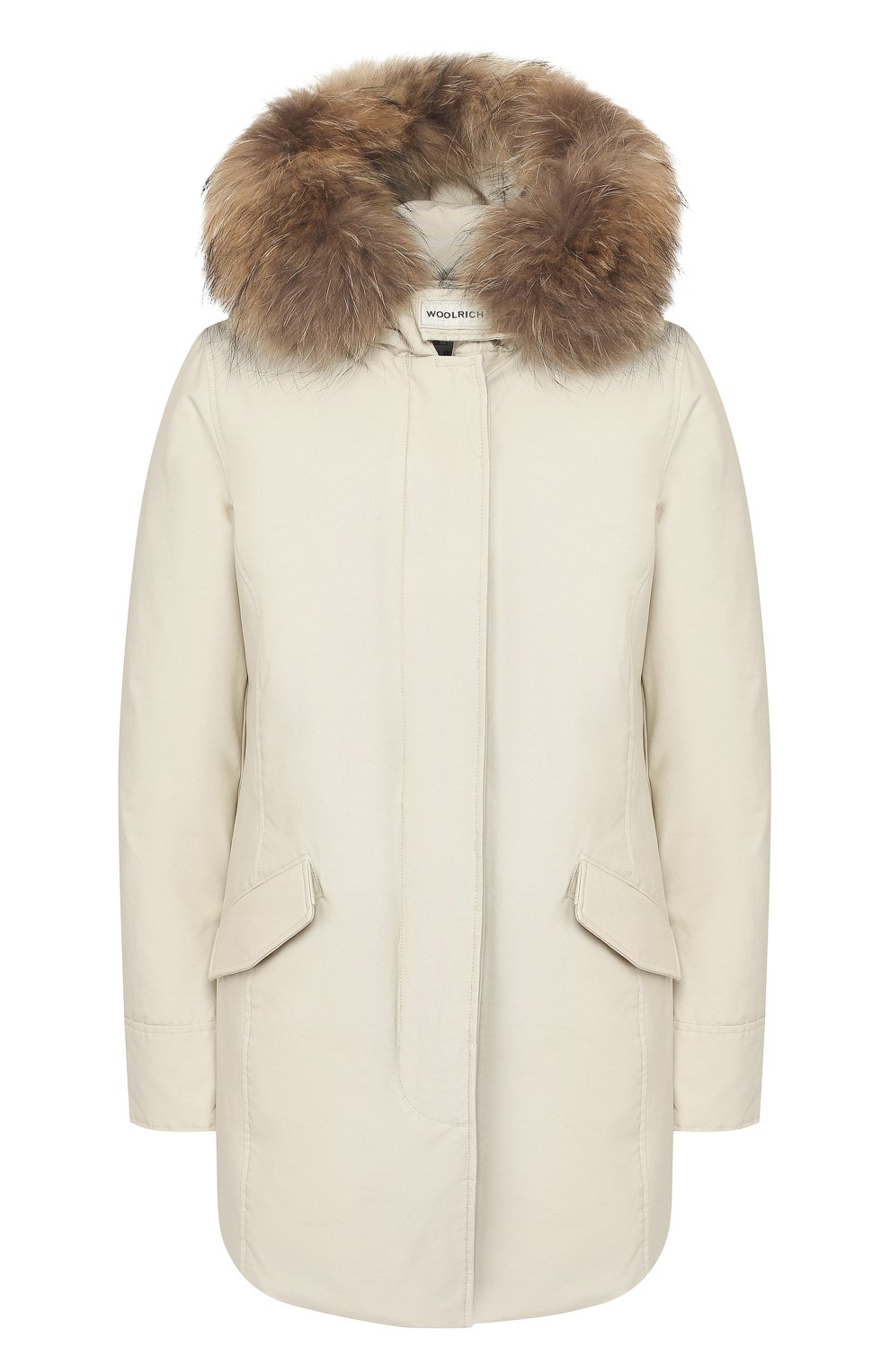 Пуховая парка WOOLRICH белого цвета по цене 68200 руб., арт. WWCPS2762/UT0001, фото 1 Пуховая парка WOOLRICH, арт. WWCPS2762/UT0001, фото 1