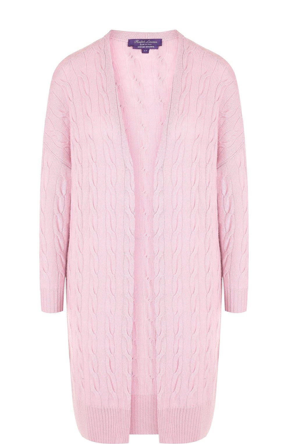 Однотонный кашемировый кардиган фактурной вязки RALPH LAUREN, арт. 290615165, фото 1
