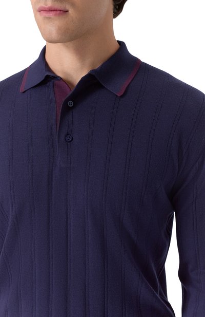 Шерстяное поло STEFANO RICCI темно-синего цвета по цене 123000 руб., арт. K303024P03/F25346, фото 5 Шерстяное поло STEFANO RICCI, арт. K303024P03/F25346, фото 5