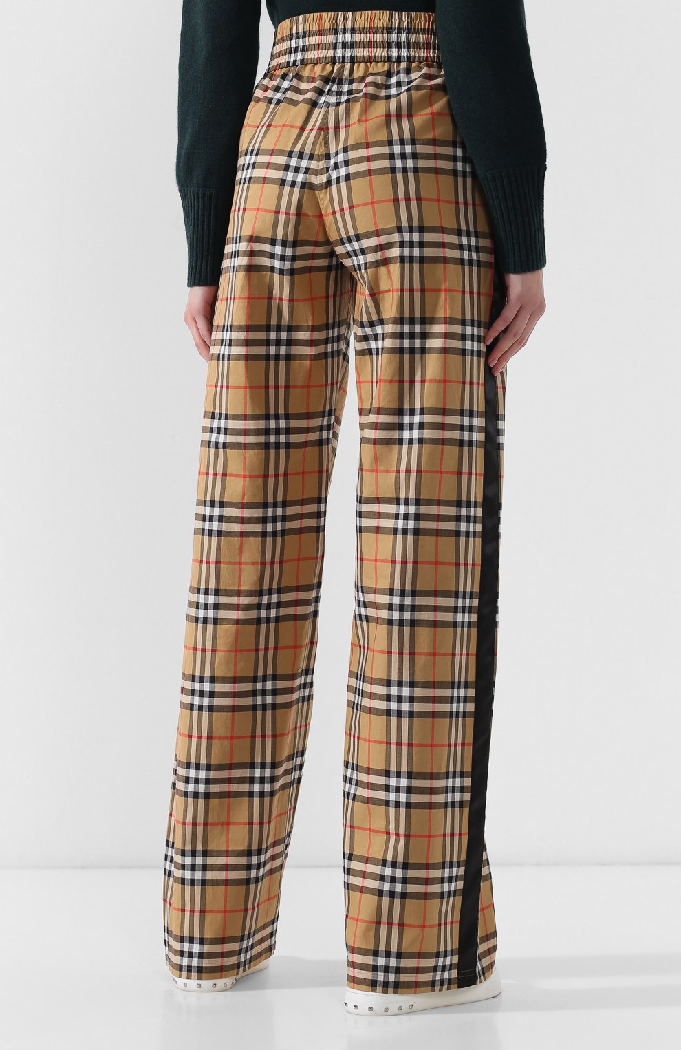 Хлопковые брюки в клетку BURBERRY, арт. 8003208, фото 4