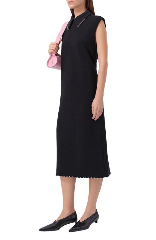 Шерстяное платье Jil Sander J03CT0569/J20328 Чёрный  J03CT0569/J20328 Фото 2