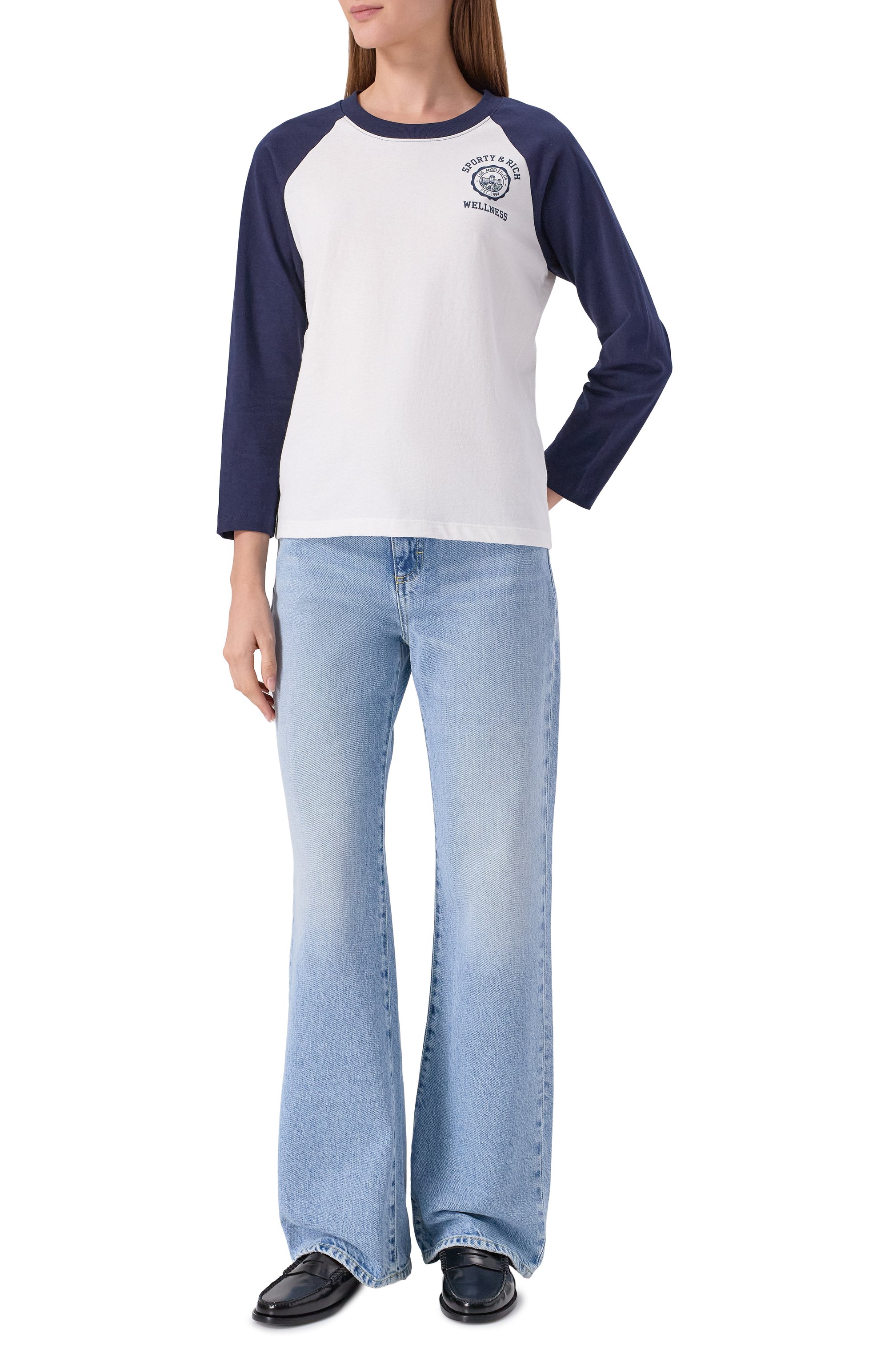 Хлопковый лонгслив SPORTY AND RICH, арт. T0046508033WH22, фото 2